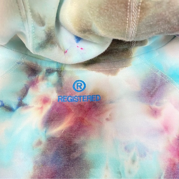 Nike Tie Dye Hoodie Sweatshirt Mens Size Large Unisex Pullover Hand Painted Blue - Picture 10 of 16